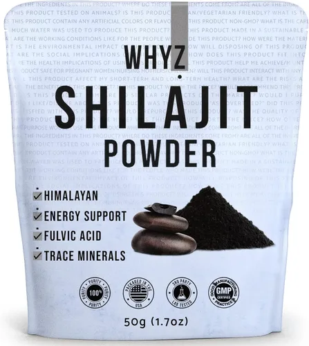 WHYZ Shilajit Shilajit Mineral puro del Himalaya con polvo de ácido fúlvico, compuesto puro de minerales shilajit y fúlvicos para apoyo inmunológico