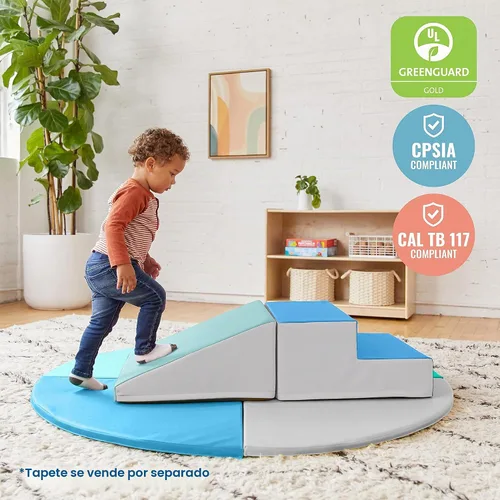 Vista 5 de ECR4Kids Softzone Little Me Climb and Slide, juego para niños pequeños, varios colores, 2 piezas Surtido