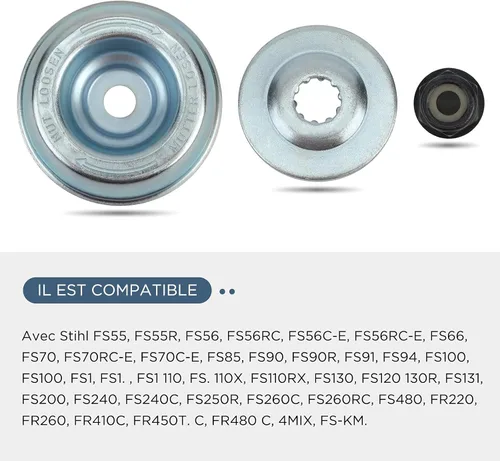 Vista 7 de VIABRICO Kit de mantenimiento de accesorios de adaptador de cuchilla, kit de arandela de repuesto para cortadores de cuerda Stihl y cortador