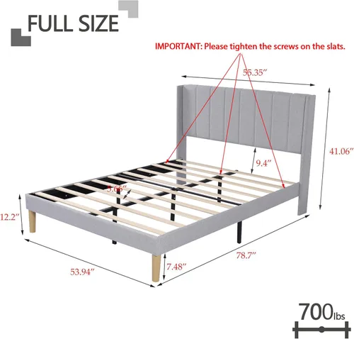 Vista 87 de Zoophyter Base de cama tapizada tamaño King con cabecero, listones de madera fuertes, no necesita somier, fácil montaje, terciopelo beige