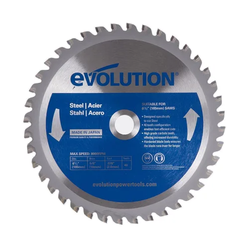 Vista 26 de Evolution Power Tools 230BLADETS - Cuchilla de corte de acero fina, 9 pulgadas x 68 dientes, color azul