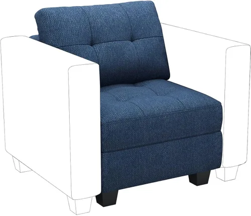 Vista 96 de Belffin Sofá modular modular con tumbonas dobles en forma de U, modular con asiento de almacenamiento, sofá modular con otomanas reversibles