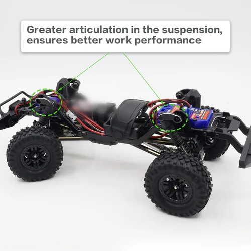 Vista 4 de Aluminio RC Shock Flex cuchillas montaje de choque ajustable para TRX4M 1/18 RC Crawler Upgrade
