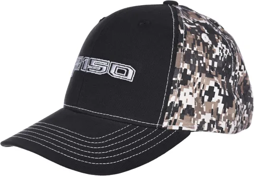 Vista 3 de Gorra de camuflaje ajustable para Ford F150 con diseño de bandera a cuadros, color negro y Digi