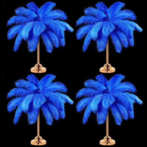 Vista 12 de Retrowavy 30 plumas de avestruz naturales grandes de 18 a 20 pulgadas a granel para centros de mesa de boda, centros de mesa, decoración del hogar