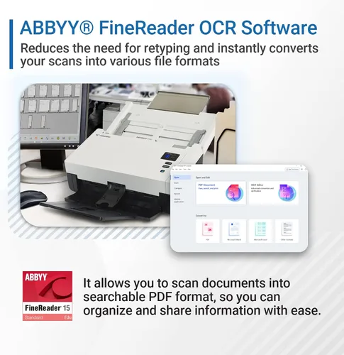 Vista 4 de Visioneer Patriot D40 - Escáner dúplex para PC y Mac, 70 PPM, alimentador automático de documentos (ADF)