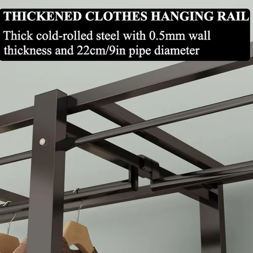 Vista 3 de large closets Large Closet Steel Clothes Closet Portable Wardrobe Closet Foldable Closet 170cm/192cm/220cm for Bedroom Wardrobe Closet Space-saving