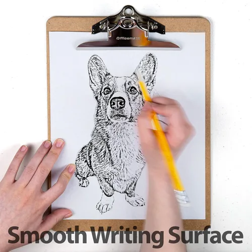 Vista 3 de Officemate madera portapapeles, reciclado, 1 portapapel, Marrón