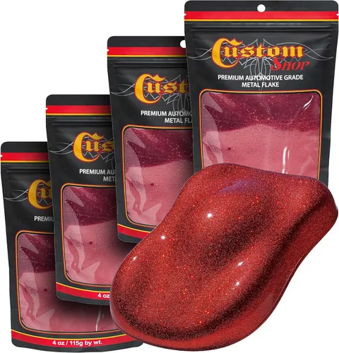 Vista 50 de Custom Shop - Plata a arco iris- 4 onzas de microescamas holográficas de metal de 0.004 pulgadas de tamaño de 100 micrones - Resistente a los rayos