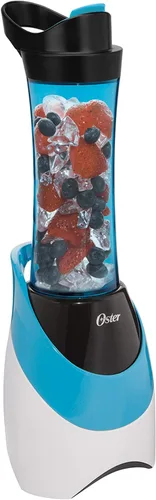 Oster My Blend Batidora de batidos con botella deportiva de viaje, licuadora personal de 250 W, color azul polvo claro