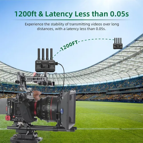 Vista 7 de Accsoon Transmisor y receptor de video inalámbrico CineView SE, transmisión de doble banda, rango de 1200 pies1,148.3 ft, latencia 0.05s y video HD