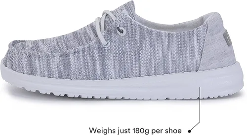 Vista 3 de Hey Dude Womens Wendy SoxLeo Multiple Colors Womens Shoes Womens Lace Up Loafers Comfortable Light