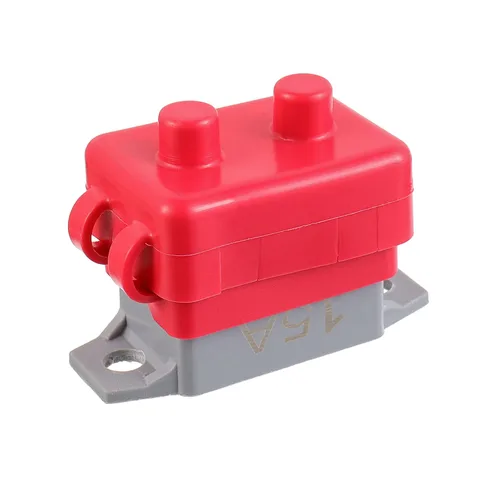 Vista 3 de Disyuntor de Circuito de Reinicio Automático de 15A 12V-24V con Cubierta Perno Prisionero para Cargadores de Batería Camiones Motores de Automóvil
