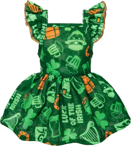 Vista 14 de Fitwarm Vestido para Perro con Mangas con Volantes y Lazo, Ropa de Cumpleaños para Perras Pequeñas, Atuendo para Mascotas, Rosa, XXS