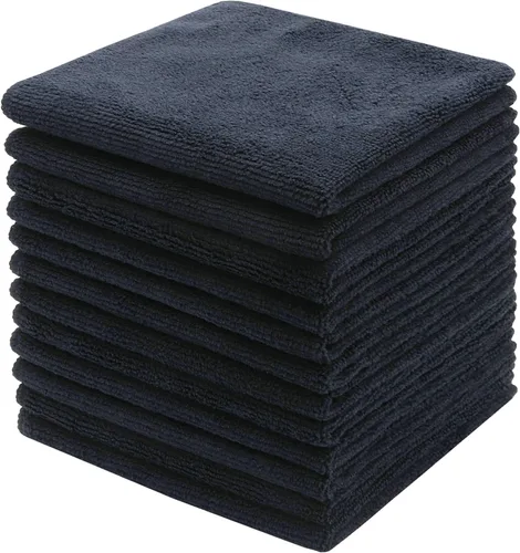 Vista 2 de Paños de limpieza de microfibra, paquete de 12, trapos de limpieza absorbentes, trapos de limpieza para platos, paños de limpieza de gafas de secado
