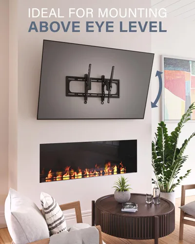 Vista 9 de SANUS Soporte de pared inclinable para TVs de 46" - 90" o 150 libras - Soporte de inclinación premium con ajuste universal - Extensión suave de 5.7