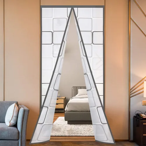 Vista 11 de Cortina de puerta aislada, cortina de puerta de EVA térmica magnética autosellable para detener los corrientes de aire en invierno, cubierta