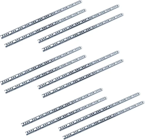 Vista 13 de Uenhoy 1 par de correderas de cajón de 7.16 pulgadas de extensión completa, riel deslizante, rodamiento de bolas, correderas de cajón de dos vías