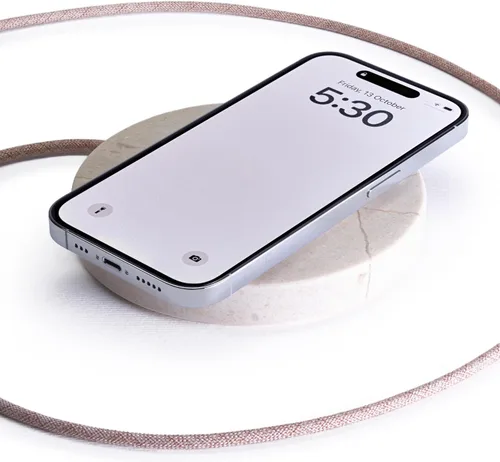 Vista 8 de Einova Classic Stone - Almohadilla de carga inalámbrica de mármol diseñada en Italia, cable USB-C integrado de 6 pies, teléfonos inteligentes