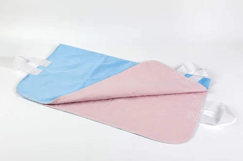 Vista 3 de Paquete de 2 almohadillas de cama impermeables para incontinencia, lavables con asas, fáciles de transferir, reutilizables, 36 x 34 pulgadas