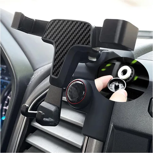Vista 4 de ITrims Soporte de teléfono celular para Ford F-150 F150 2015-2020, soporte para teléfono celular de ventilación de automóvil, soporte compatible