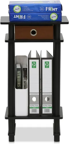 Vista 5 de Furinno 17017 Turn-N-Tube - Mesa auxiliar, paquete de 1, color espresso