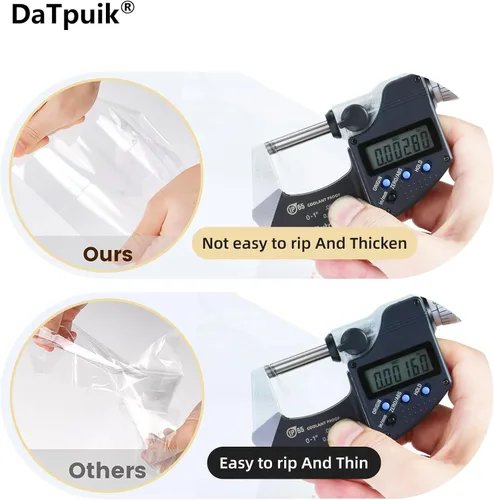 Vista 2 de DaTpuik 100 bolsas de celofán autosellantes de 4 x 6 pulgadas, bolsas transparentes para galletas, bolsa de celofán resellable para embalaje