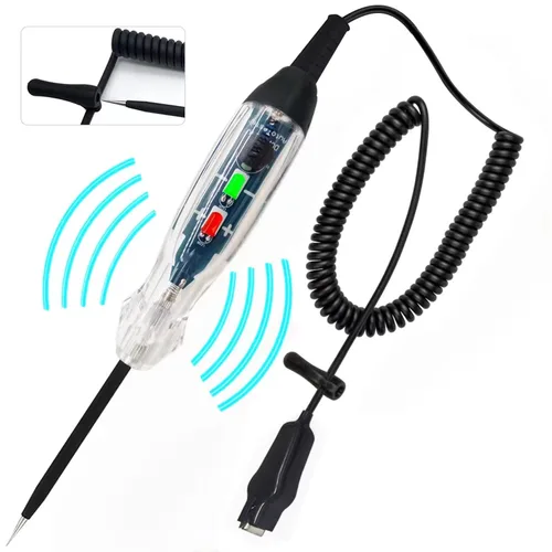 AWBLIN Luz de prueba con zumbador automotriz, foco LED de doble color DC 6-24V, probador de circuito automotriz, herramienta de prueba de luz