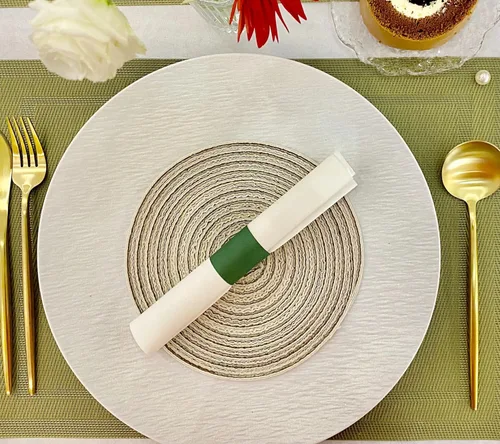 Vista 2 de Germiwipe Bandas de servilleta del día de San Patricio, anillos de servilleta de papel autoadhesivos, bandas para envolver cubiertos