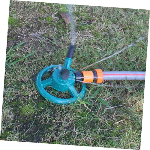 Vista 7 de Wakauto Automatic Rotating Lawn Sprinkler Spray Mode Garden Watering Tool with Stable Base for Vegetable and Above Ground Irrigation