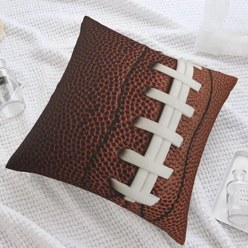 Vista 5 de Funda de almohada cuadrada y acogedora de fútbol, moderna, neutra, decoración del hogar para sala de estar, sofá, decoración del automóvil, 18 x 18