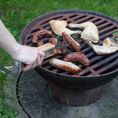 Vista 4 de Esschert 4 en 1 herramientas plegables para barbacoa de acero inoxidable, accesorios de cocina