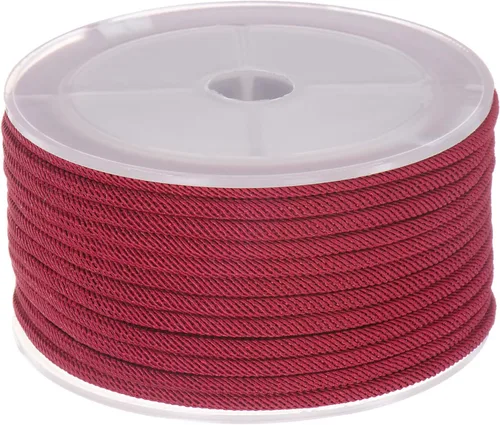 Vista 5 de HARFINGTON Cordón de cuentas de nailon de 0.118 in x 32.8 pies para hacer pulseras, color negro