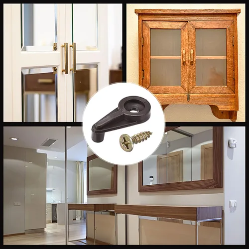 Vista 5 de Kit de clips de retención de puerta de vidrio para abrazaderas de panel de plástico de vidrio de 0.157 in de grosor y abrazaderas de espejo