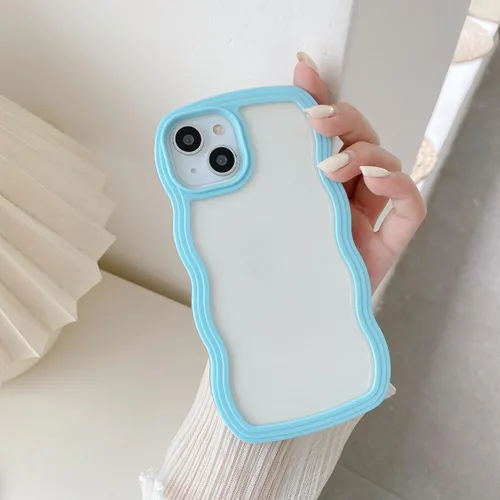 Vista 56 de QLTYPRI Funda compatible con iPhone 7/8/SE, bonita funda transparente con marco ondulado rizado para niñas y mujeres, funda protectora de TPU