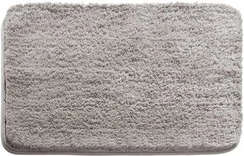 Vista 3 de Floor Mats Bathroom Soft Thick Super Absorbent Microfibre Mat Solid Color Non Slip for Bathroom Kitchen (Brown, 18×24 Inch)