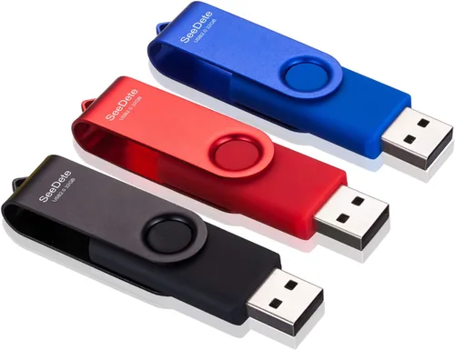 Vista 13 de Unidades flash USB de 16 GB, memoria USB, diseño giratorio de pulgar, Memory Stick con luz LED para almacenamiento externo y datos de respaldo