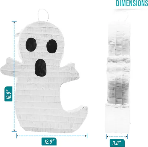 Vista 2 de Costume Wizard Pinata fantasma espeluznante, piñatas mexicanas de Halloween para fiestas de cumpleaños y eventos, piñata temática rellenable