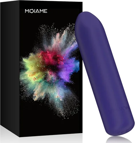 Vibrador pequeño tipo bala para mujeres: vibrador mini impermeable del clítoris con 10 modos, masajeador de dedo vibratorio de silicona completa