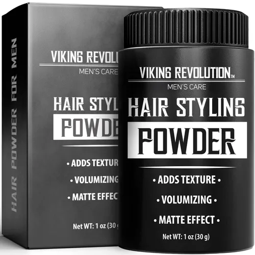 Polvo de peinado para cabello Viking Revolution para hombres - Polvo de textura de cabello fácil de aplicar, matificante y voluminizador para