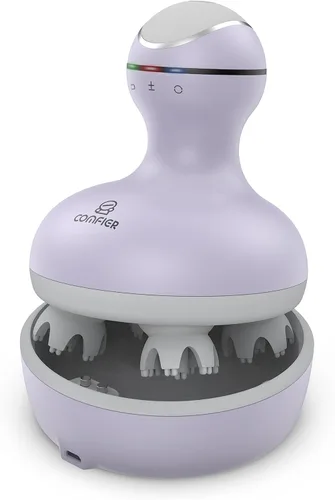 Vista 9 de Comfier - Masajeador eléctrico para cuero cabelludo, impermeable, con múltiples modos de vibración, masajeador de cabeza portátil y manual