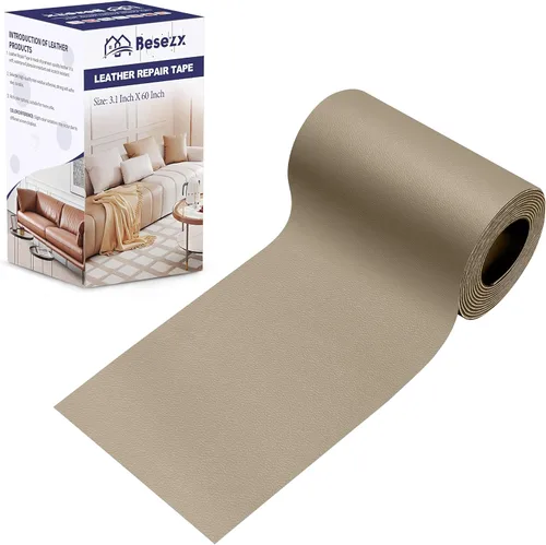 Vista 25 de Besezx Kit de Cinta de Parche de Reparación de Cuero, Reparación de Cuero Autoadhesiva para Muebles, Sillón, Sofá, Asientos de Automóvil, Silla