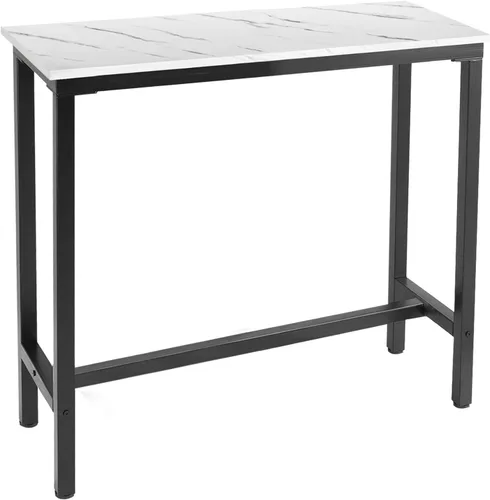 Vista 10 de Mr IRONSTONE - Mesa de bar, mesa de pub rectangular de 39" de altura con altura de barra, mesa de sofá, mesa de consola, mesa de comedor, mesa