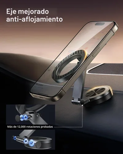 Vista 6 de SYNCWIRE Soporte magnético para teléfono MagSafe con rotación de 360° para automóvil, brazo de metal ajustable, soporte de teléfono magnético