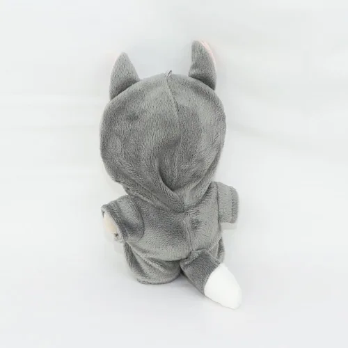 Vista 4 de niannyyhouse Ropa de 10 cm para Muñeca de Peluche Dinosaurio Tiburón Bodysuit Suelto de Una Pieza de Peluche Suave Accesorios de Vestir (Gris-2)