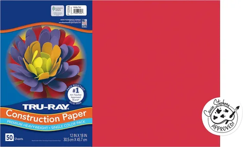 Vista 46 de Tru-Ray® Papel de construcción, 12.0 in x 18.0 in, 50% reciclado, azul atómico, paquete de 50