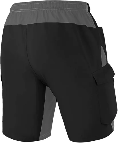 Vista 2 de VAYAGER - Pantalones cortos de ciclismo con acolchado 3D para bicicleta de montaña, ajuste holgado, ligeros