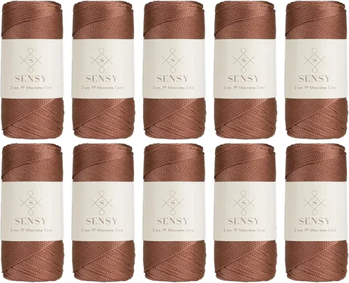 Vista 126 de Sensy Premium 2mm 229.5 metros de cuerda de poliéster 100% cordón de polipropileno Cordón de macramé 2mm Cordón para bolso de crochet Hilo