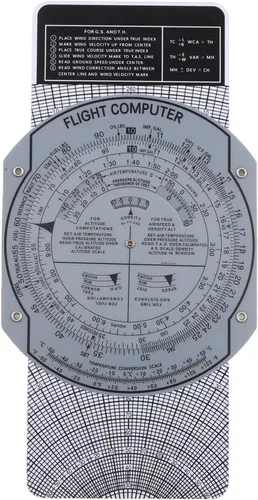 E6B Flight Computer Aviation Plotter Slide Rule for Flight Training Navigation, Transparent ABS Plastic Enderboard for Pilots Students