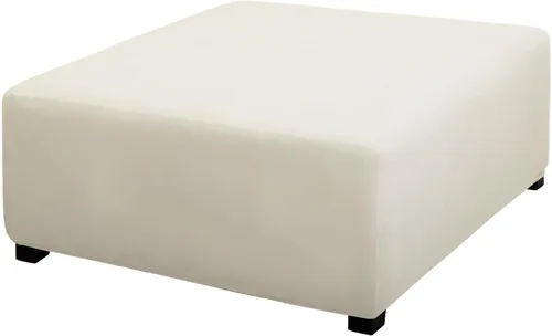 Vista 23 de PureFit Funda otomana rectangular de ajuste suave superelástica, para taburete de pies y muebles de almacenamiento plegables para sala de estar